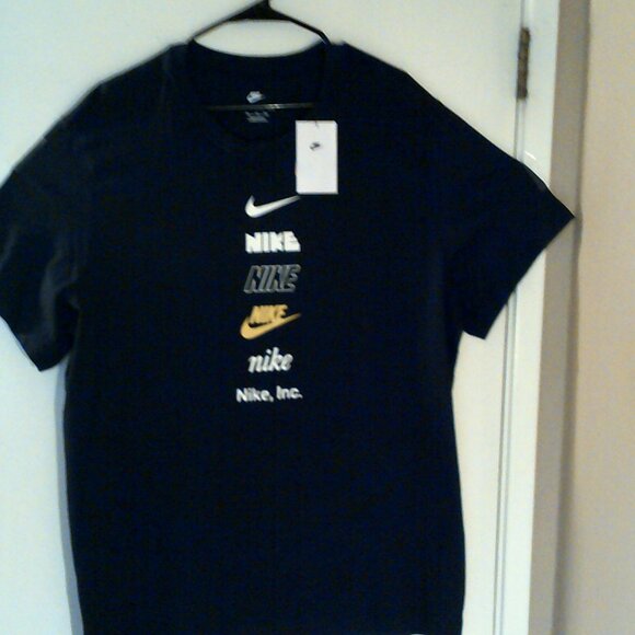 NEW NIKE SPORTSWEAR "Trademark Club+ 2 Tee" MEN'S BLACK T-SHIRT 2XL DZ2875-010 - Picture 1 of 7